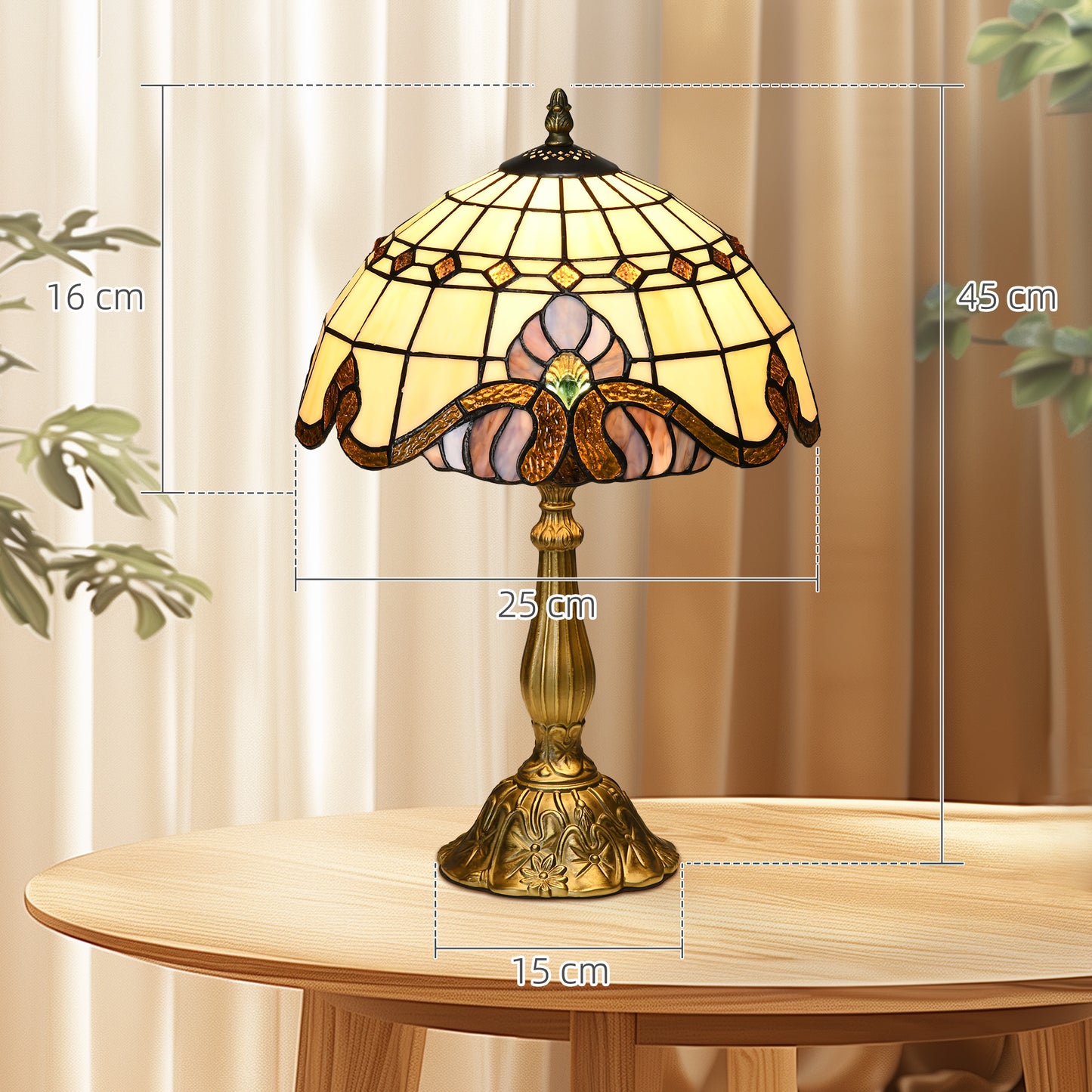LightGlow Tiffany Stained Glass Lamp