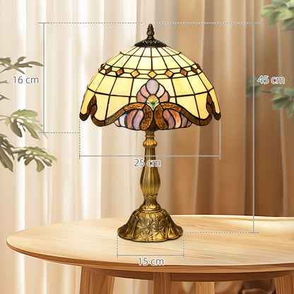 LightGlow Tiffany Stained Glass Lamp
