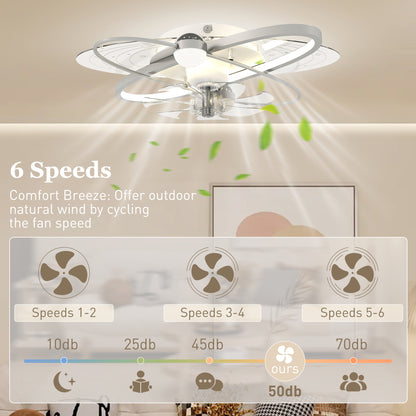 LightGlow Ceiling Fan Light - Silver