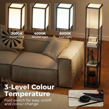 LightGlow 3-Layer Shelf Lamp - Black