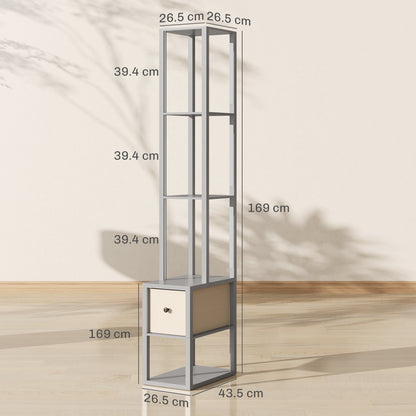 LightGlow Shelf Floor Lamp - Grey