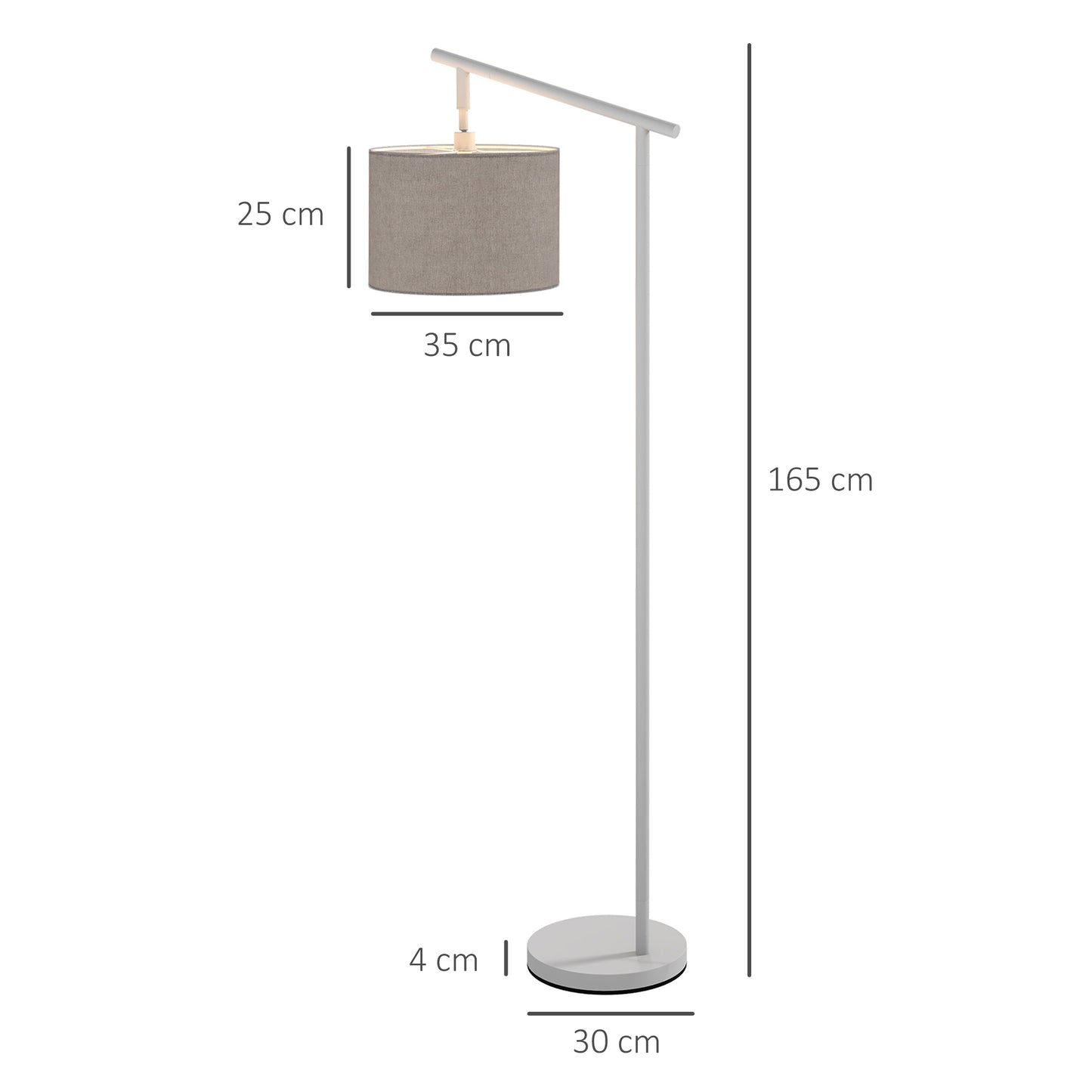 LightGlow Rotating Floor Lamp - Grey