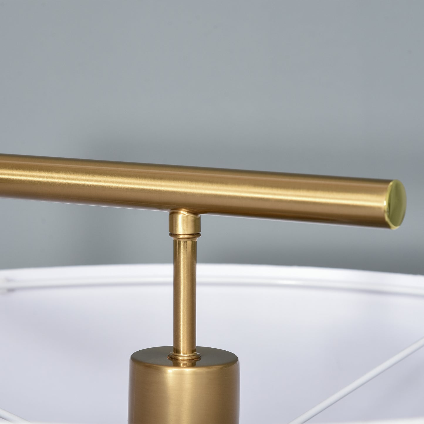 LightGlow Modern Floor Lamp - Gold White