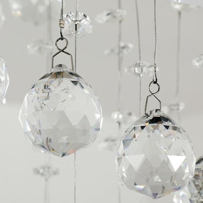 LightGlow Crystal Ceiling Chandelier - Silver