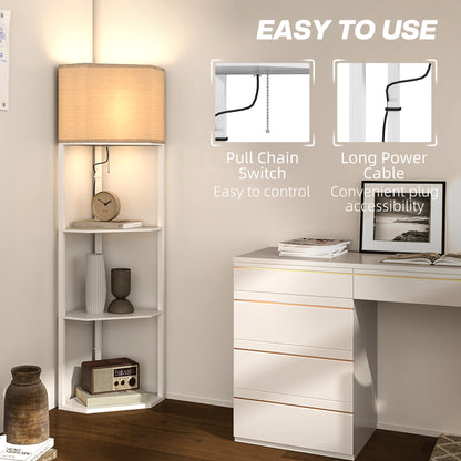 LightGlow Corner Shelf Lamp - White