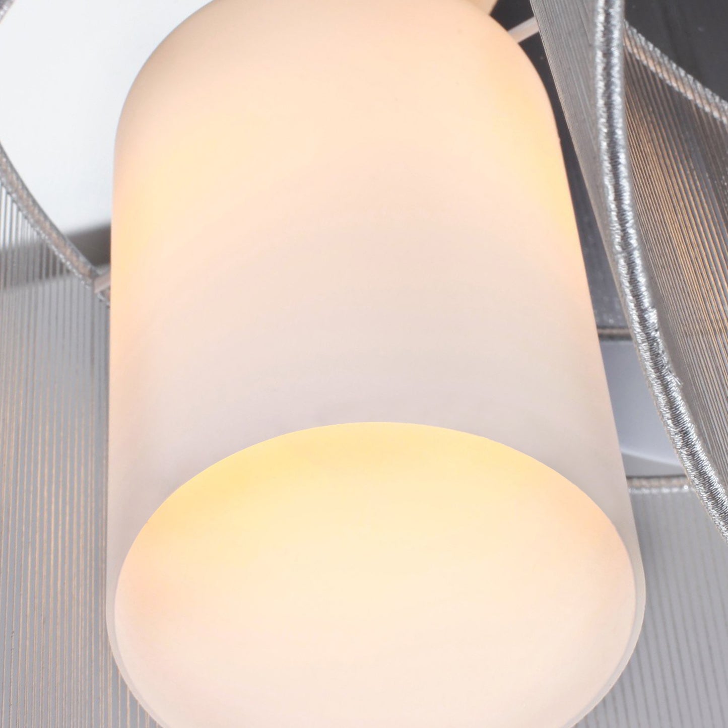 LightGlow Modern Chandelier - White Silver