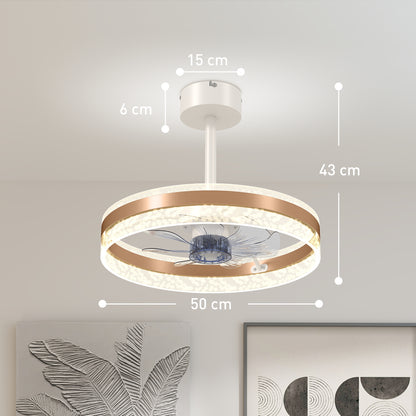 LightGlow LED Ceiling Fan - Gold