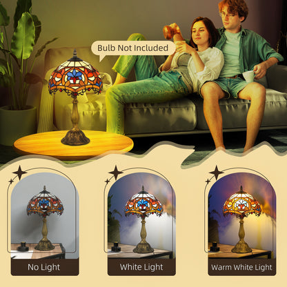 LightGlow Tiffany Table Lamp - Multi-Coloured