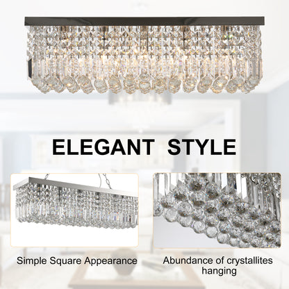 LightGlow Crystal Ceiling Chandelier - Silver